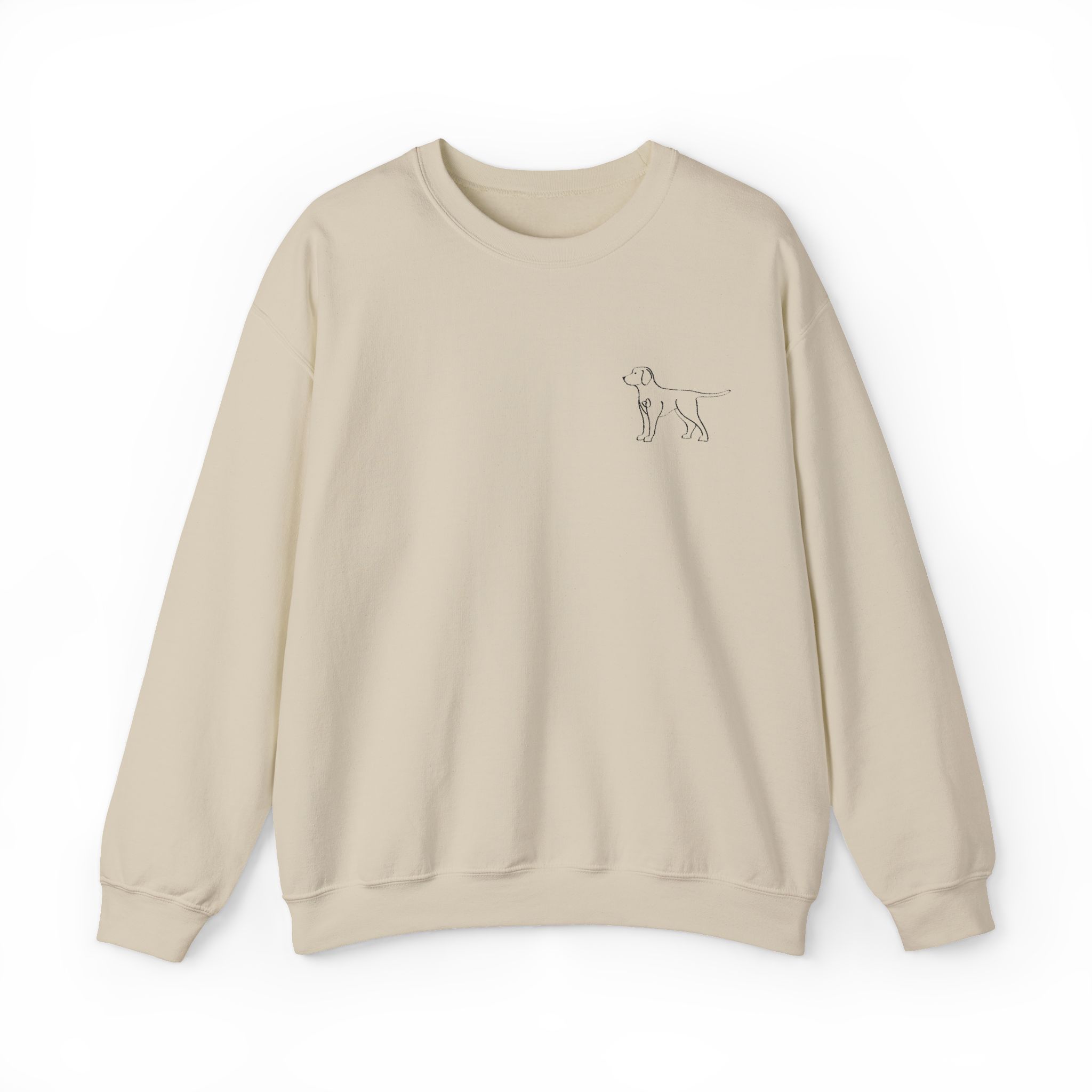 Embroidered Line Art Labrador Sweatshirt