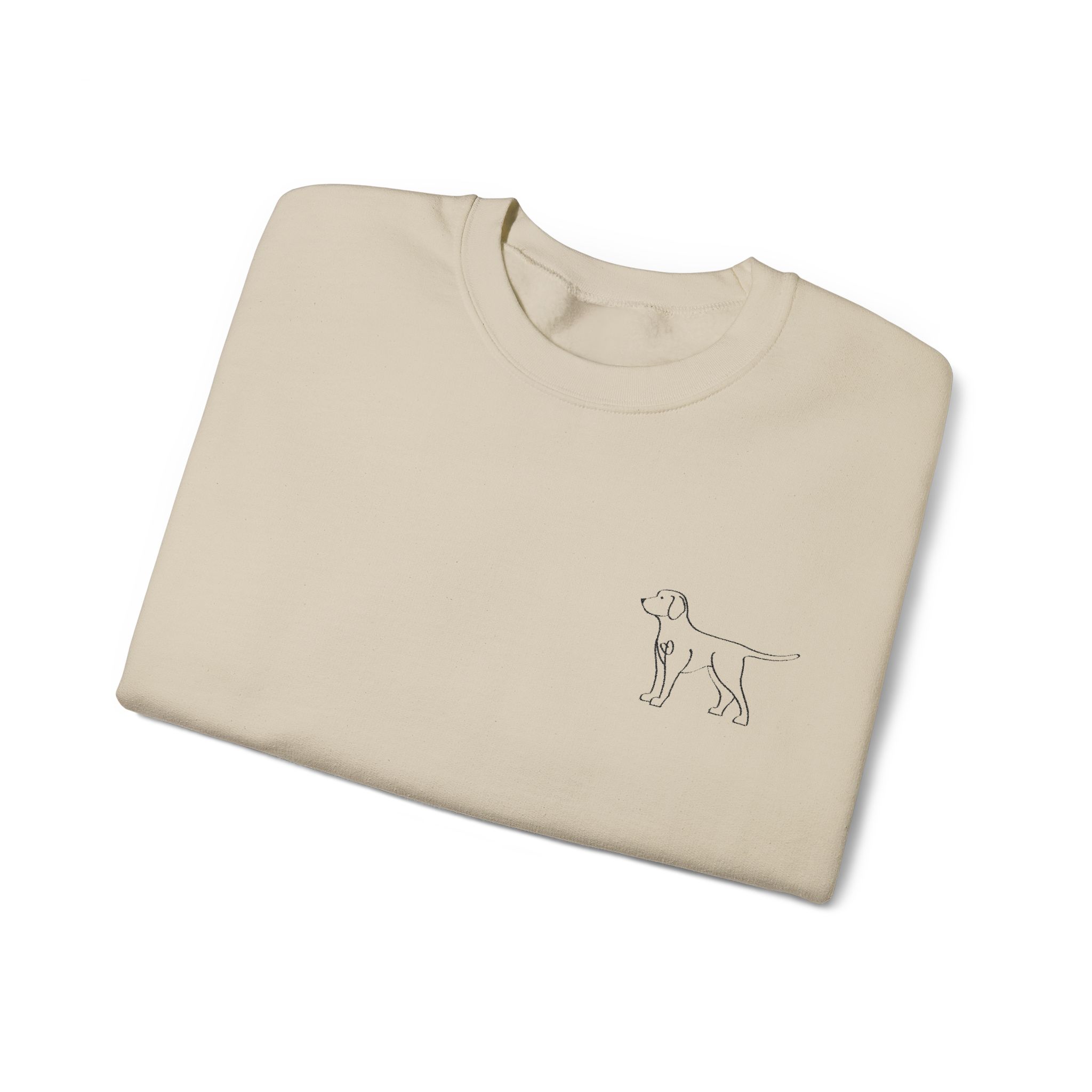 Embroidered Line Art Labrador Sweatshirt - Image 2