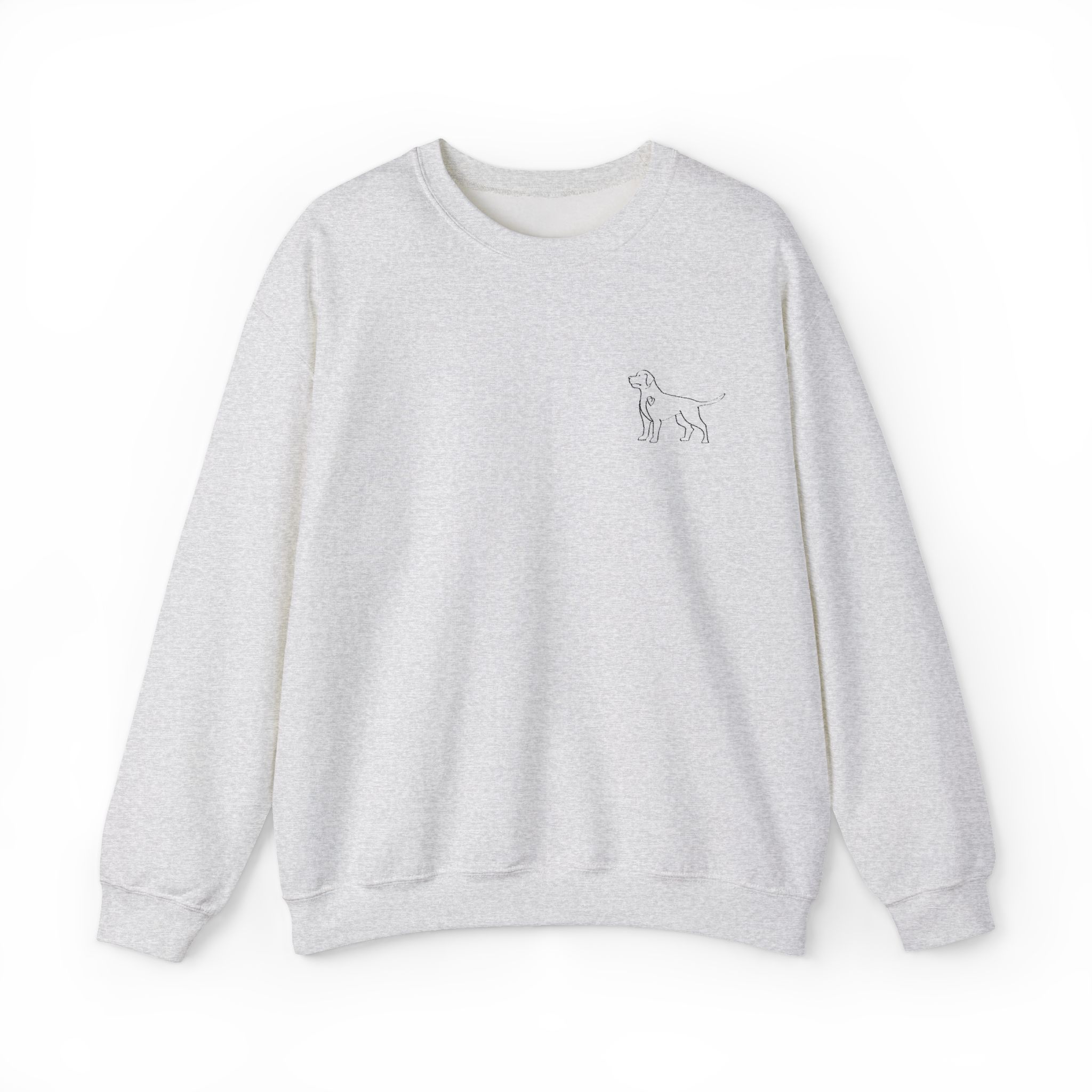 Embroidered Line Art Rottweiler Sweatshirt